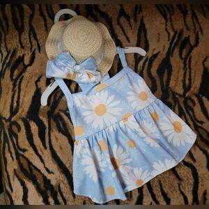 Pet Dress Dog Or Cat Daisies W Hat Xs Sm Ea.